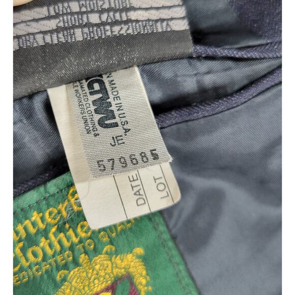 Vintage Burberrys Tuxedo Mens Blue Micro Herringbone Wool 3 Button Formal Suit - Picture 6 of 16